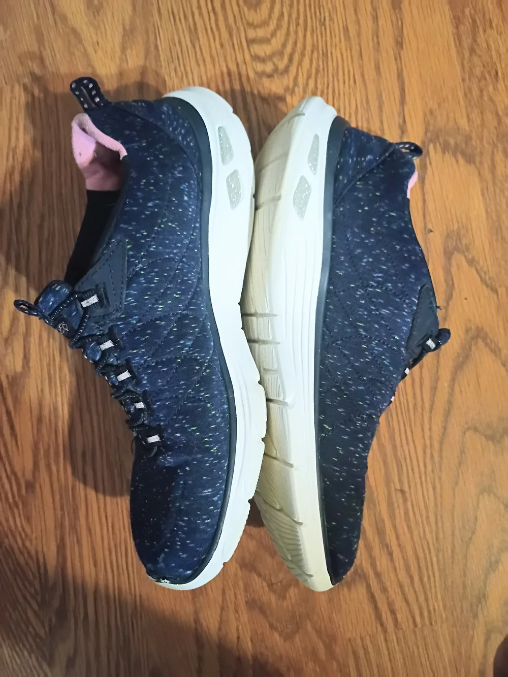 Skechers Navy & Pink Slip-On Athletic Sneakers